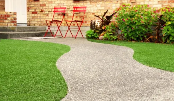 garden gravel path leading to a bench | Aggregate Express 