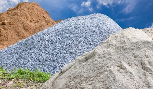 a pile of different aggregate types 